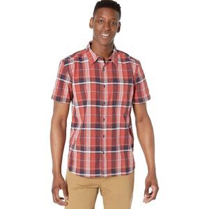The North Face Loghill Short Sleeve Button Up Shirt Red Men’s Sz L